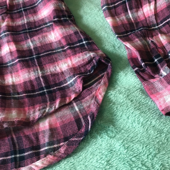 Pink Plaid Button up Shirt - Picture 5 of 6